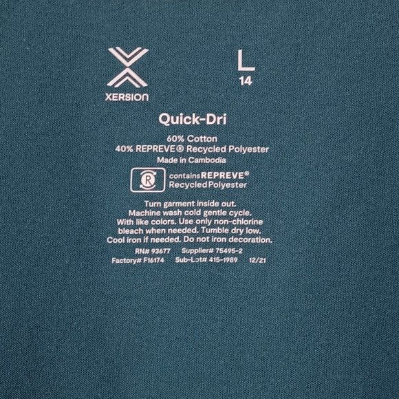 Girl's Xersion Green GRL PWR Shirt- Sizes L, XL - Picture 3 of 4